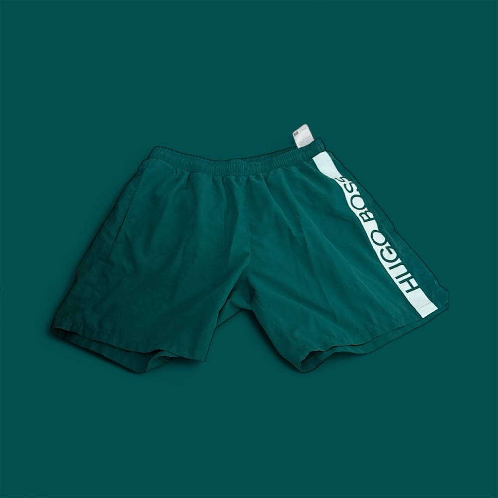 Hugo Boss Teal Athletic Shorts for Men